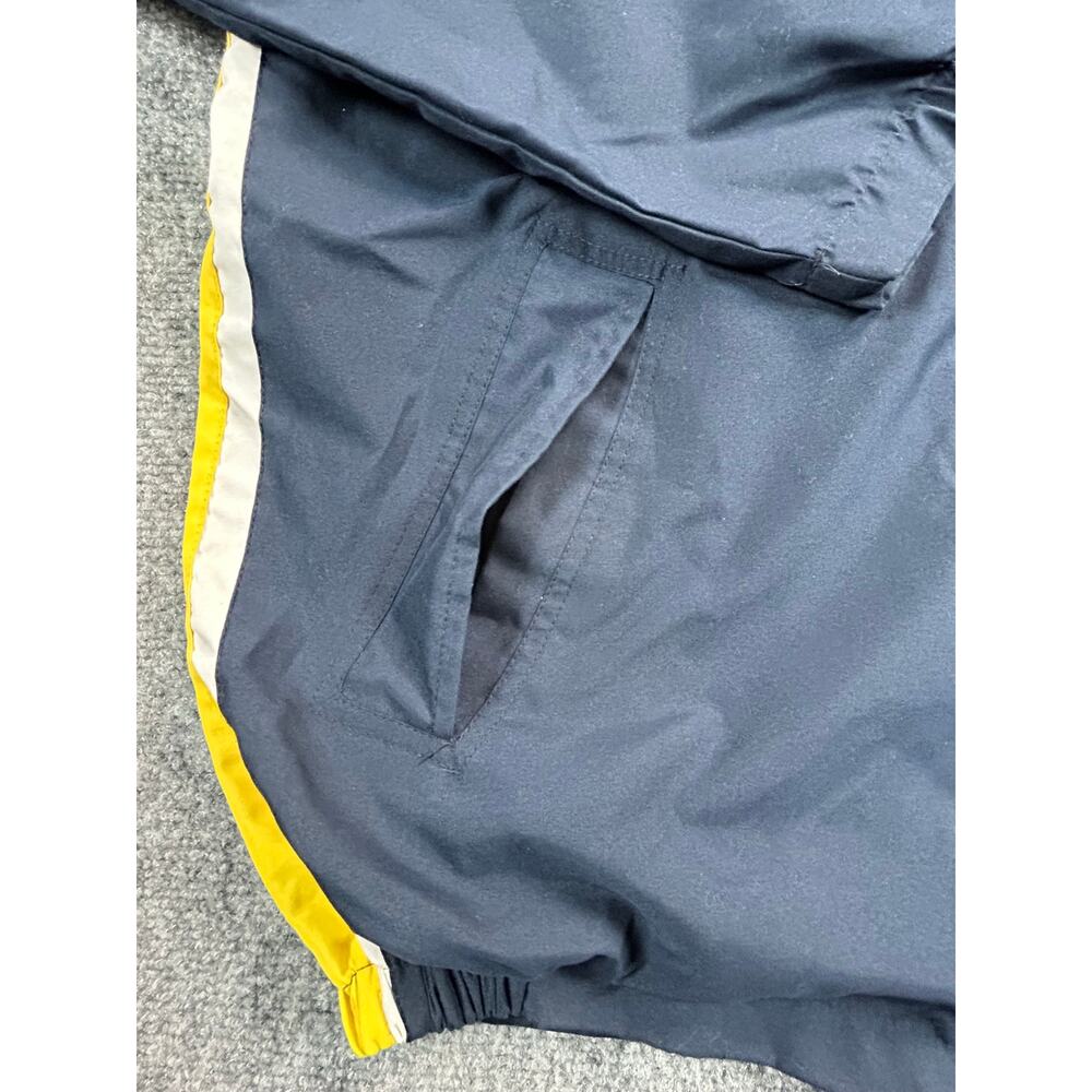 Vintage 2004 NFL Super Bowl XXXVIII 38 Hooded Windbreaker Jacket Navy Yellow L - Picture 6 of 8